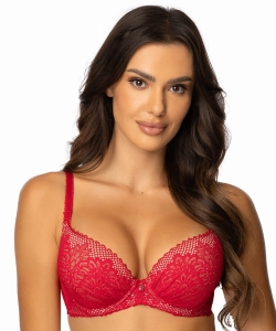Biustonosz Dama Kier Carmen push-up czerwony