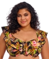 Kostium kąpielowy Elomi Tiger valley bikini top z falbanką