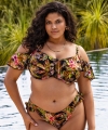 Kostium kąpielowy Elomi Tiger valley bikini top z falbanką