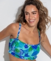 Kostium kąpielowy Pour Moi Free Spirit strapless top aqua tropical