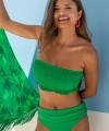 Kostium kąpielowy Pour Moi Free Spirit strapless top zielony
