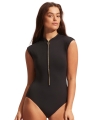 Kostium kąpielowy Seafolly 10987-942 zip front black