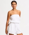 Kombinezon plażowy Seafolly 55196-PS crinkle playsuit white