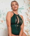 Body Scantilly Indulgence koronkowe emerald
