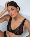Biustonosz Alles Truffle noir M bralette miękki koronkowy