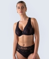 Biustonosz Alles Truffle noir M plus bralette miękki koronkowy