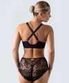 Biustonosz Alles Truffle noir M plus bralette miękki koronkowy