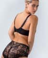 Biustonosz Alles Truffle noir M plus bralette miękki koronkowy