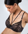 Biustonosz Alles The Icon push-up koronkowy czarny