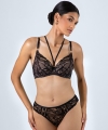 Biustonosz Alles The Icon push-up koronkowy czarny