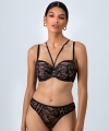 Biustonosz Alles The Icon push-up 01 koronkowy czarny
