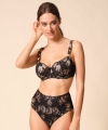Figi Gossard Lace Soiree z wysokim stanem koronkowe czarne