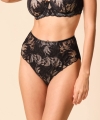Figi Gossard Lace Soiree z wysokim stanem koronkowe czarne