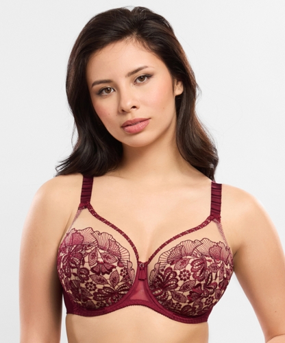 Biustonosz Empreinte Agathe miękki full cup amarant