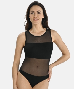 Body damskie Teyli Clara 2436 na szerszych ramiączkach czarne