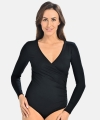 Body damskie Teyli Avianna z długim rękawem czarne