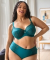 Figi Sculptresse Sophia z wysokim stanem teal blue