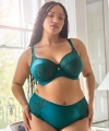 Figi Sculptresse Sophia z wysokim stanem teal blue