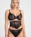 Figi tanga Samanta Mystery M300 koronkowe czarne