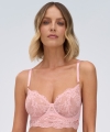 Biustonosz Alles Powder Whisper M longline koronkowy różowy