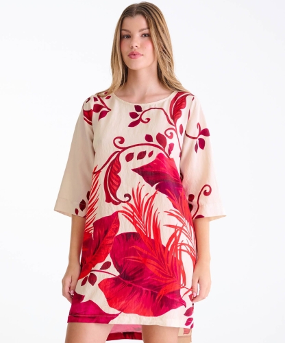 Tunika Lisca Potrofino 049629 wiskozowa red-ivory
