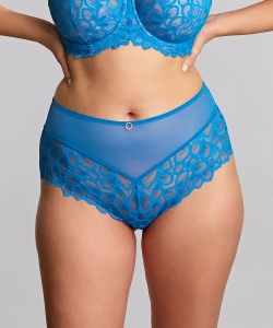 Figi Panache Allure z wysokim stanem koronkowe azure blue