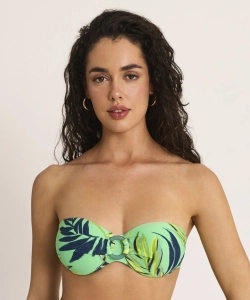 Kostium kąpielowy Selmark BN416 bandeau zielony