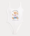 Kostium kąpielowy Ralph Lauren jednoczęściowy biały