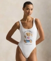 Kostium kąpielowy Ralph Lauren jednoczęściowy biały