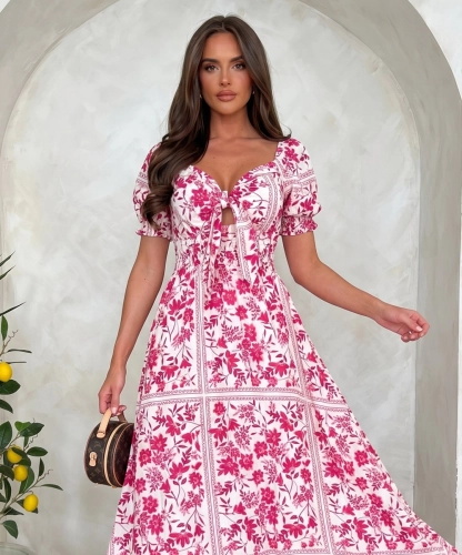 Sukienka damska Alessia z wkładkami pink