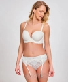 Pas do pończoch Panache Black Quinn ivory