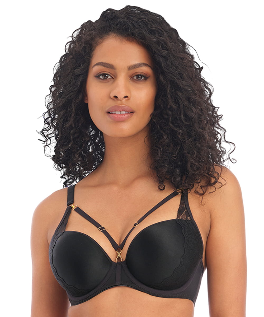 Biustonosz Freya Temptress deco plunge usztywniany czarny