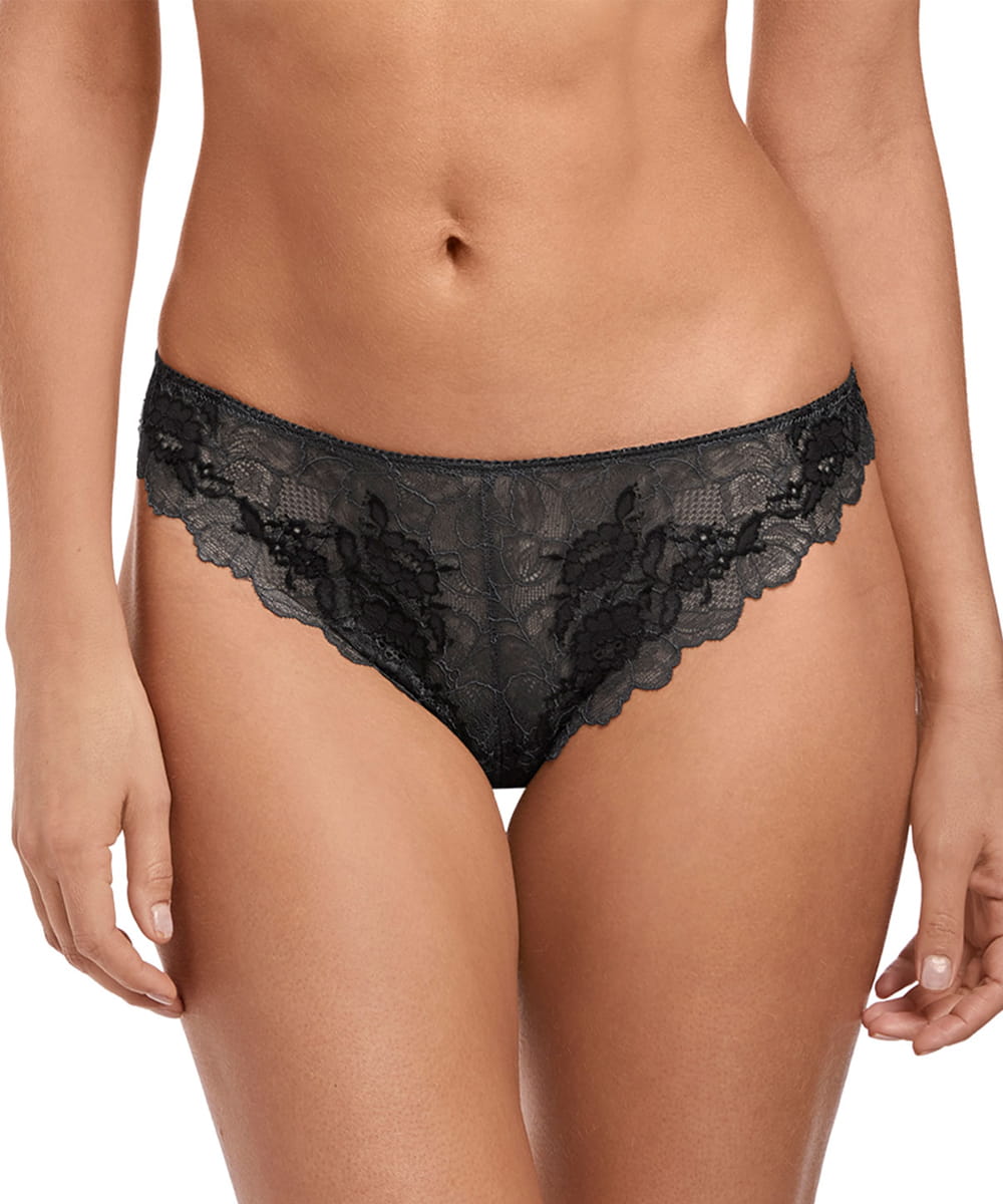 Figi Wacoal Lace perfection koronkowe tanga charcoal