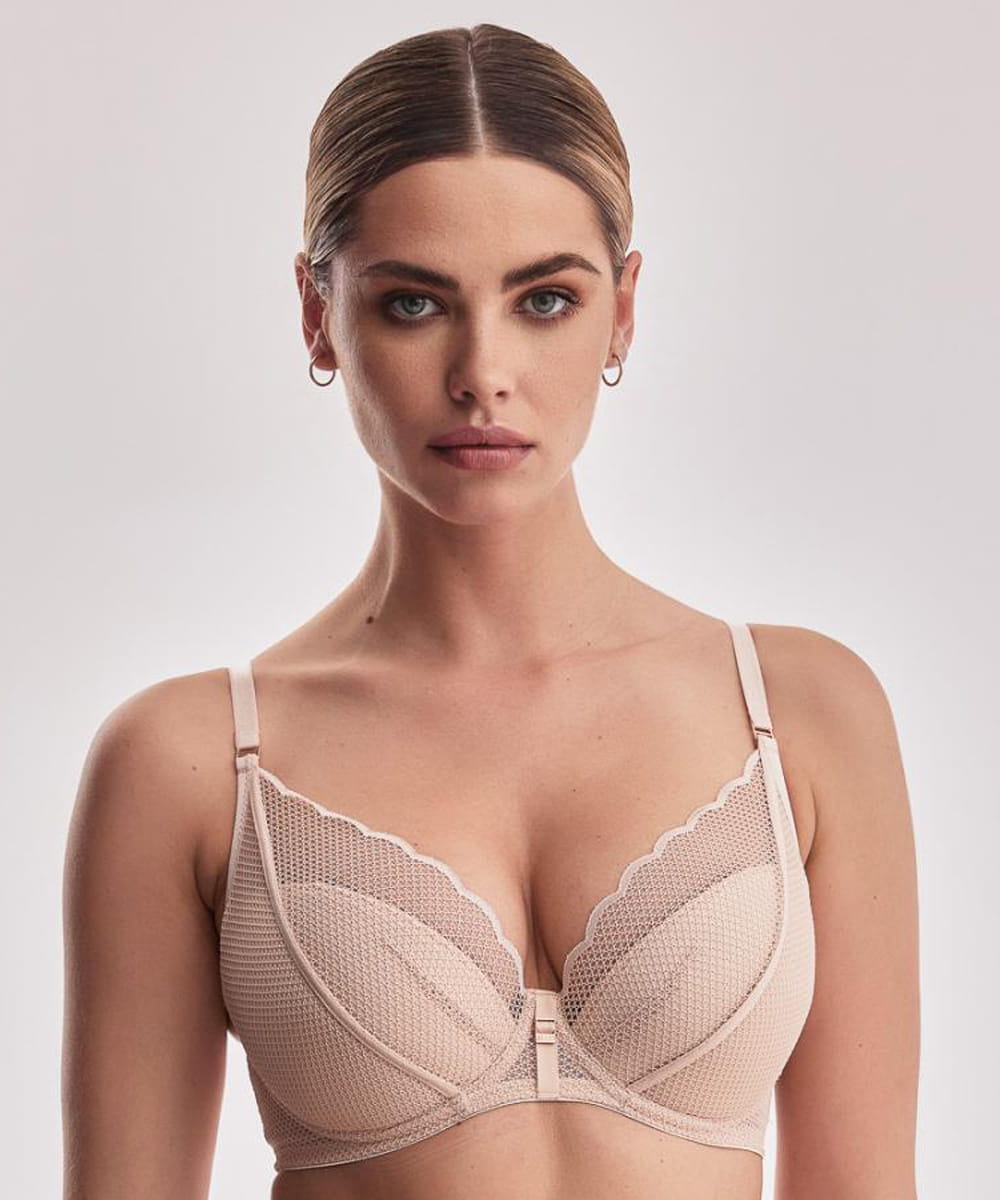Biustonosz Alles Chita push-up beżowy