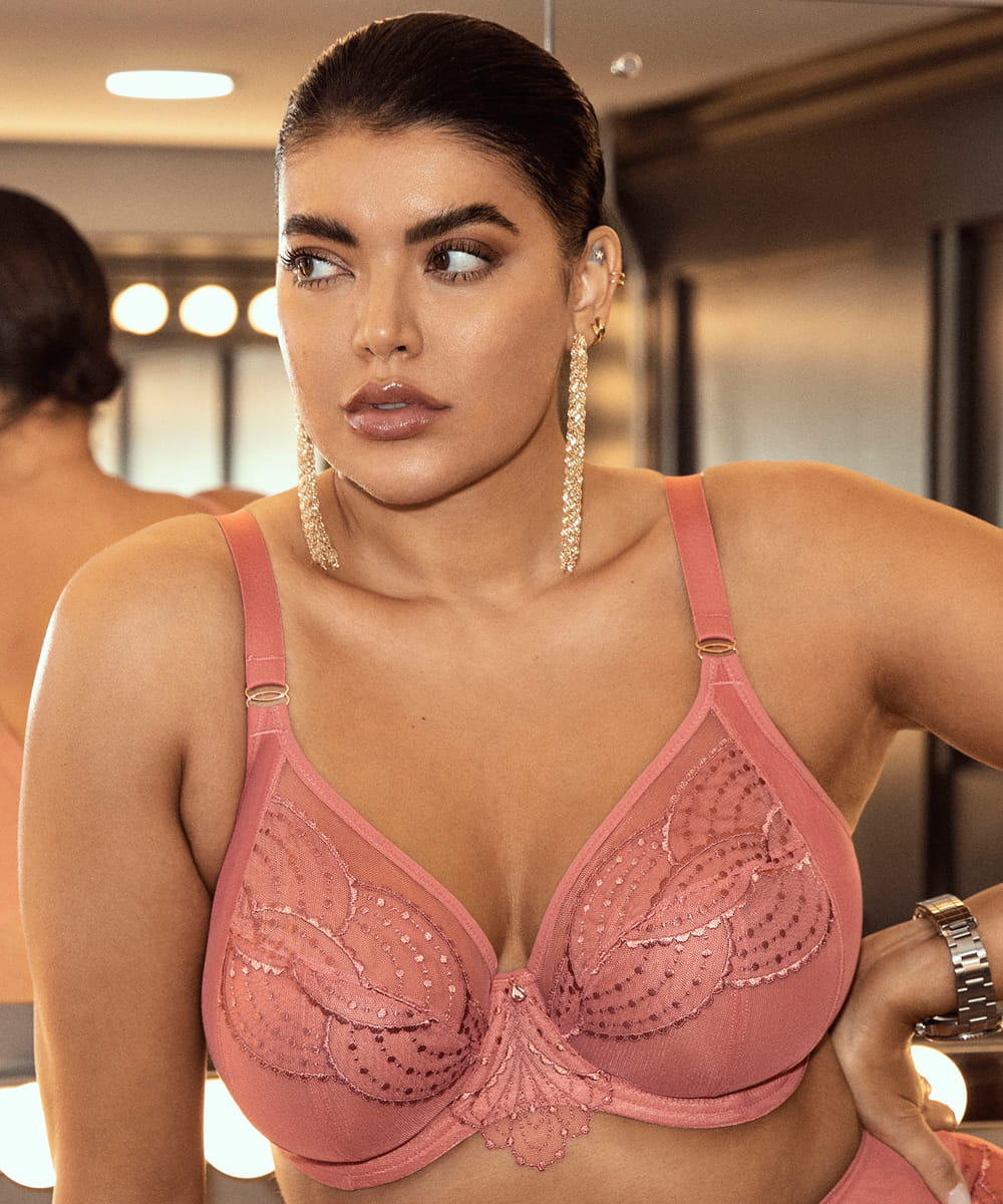 Biustonosz Elomi Priya UW plunge miękki rose gold