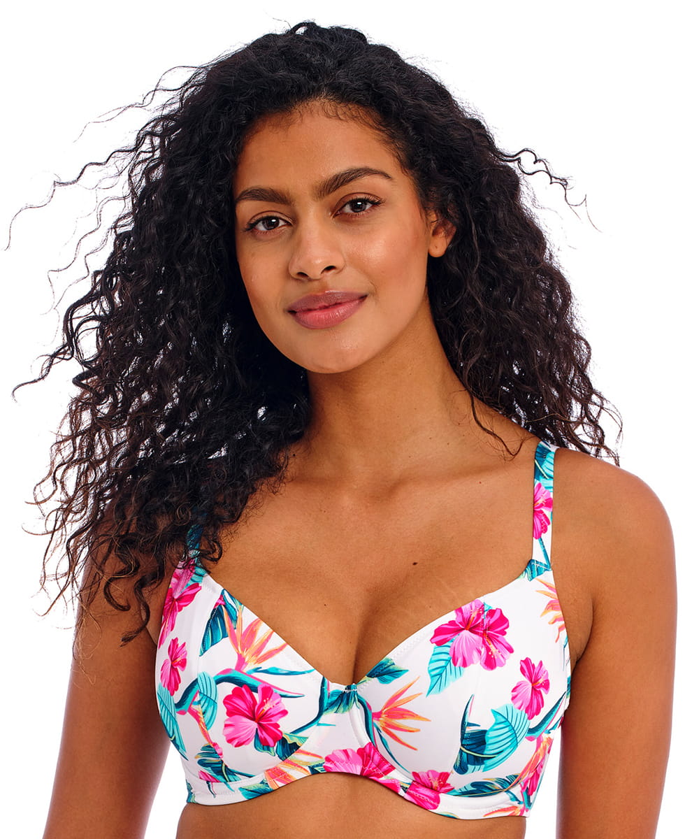 Kostium kąpielowy Freya Palm paradise plunge miękki