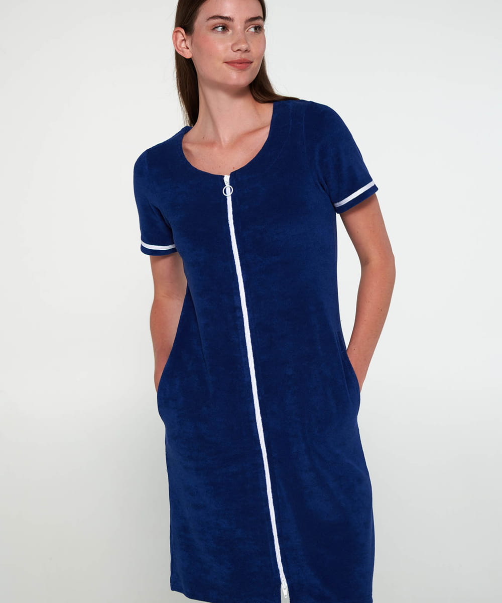 Sukienka plażowa frotte Vamp 20550 blue twilight