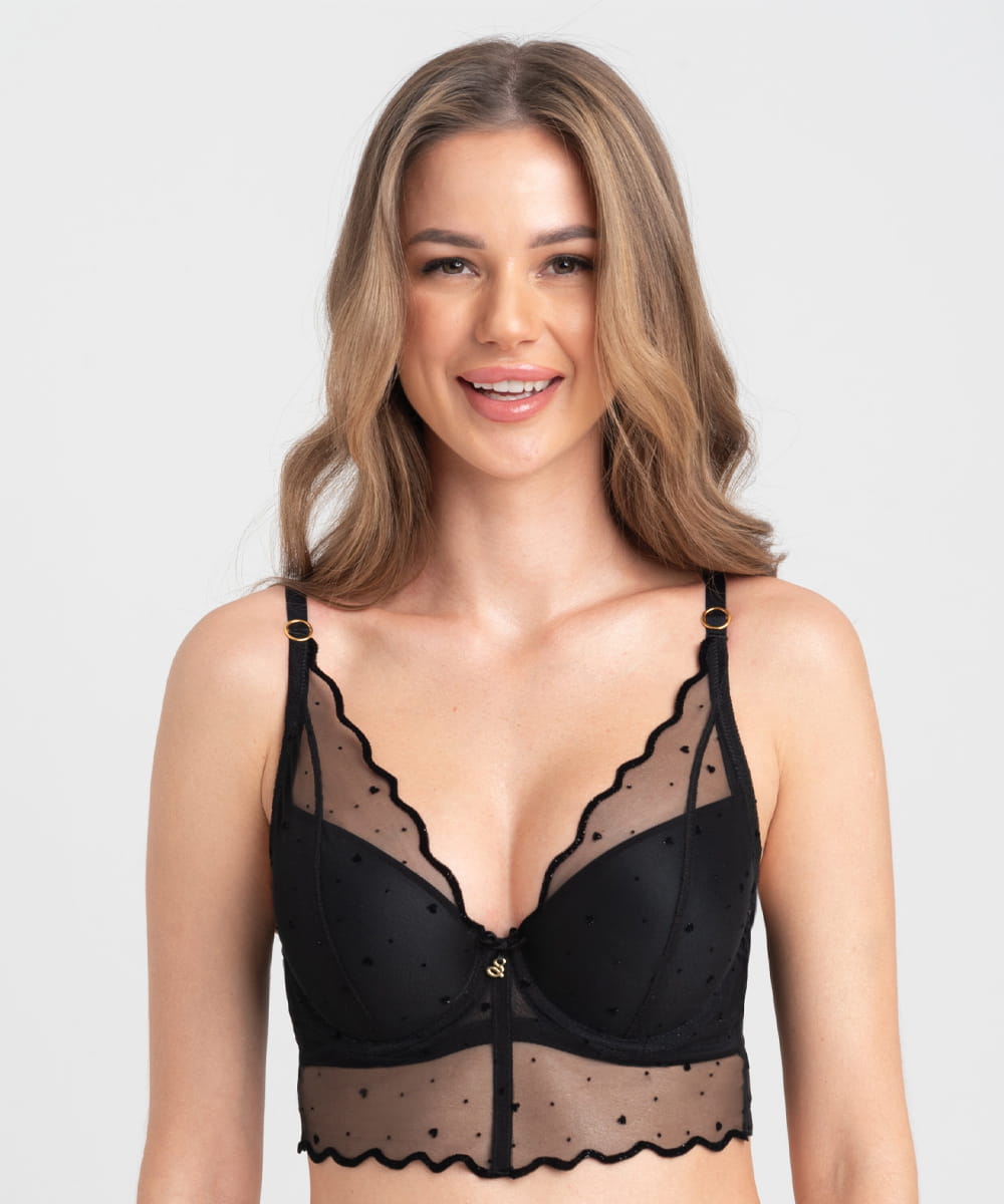 Biustonosz Samanta Melania A475 push-up czarny