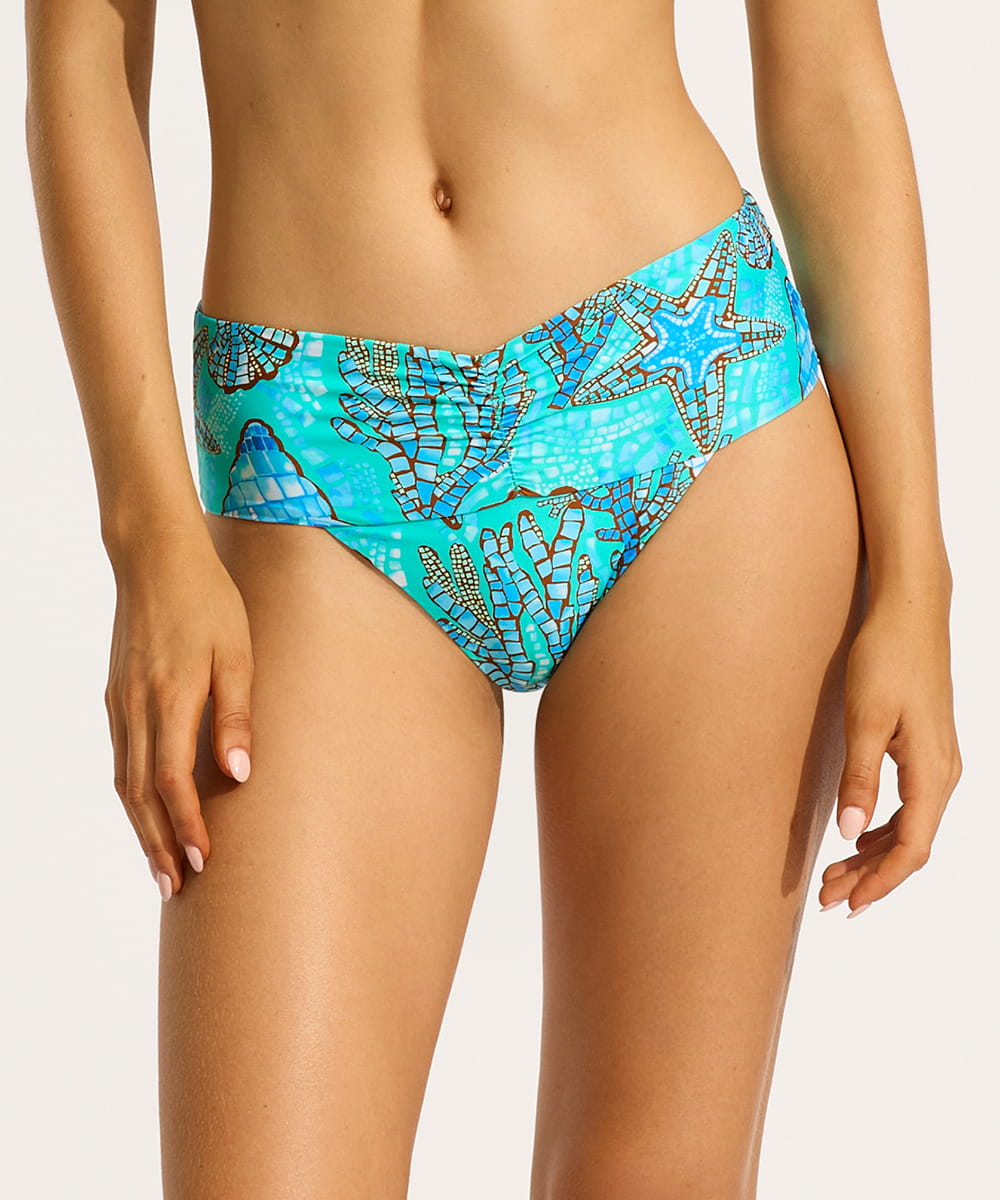 Kostium kąpielowy Seafolly 40742-214 retro pant aquatic blue