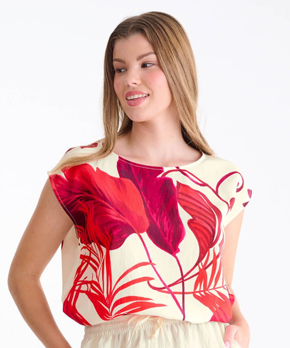 Top Lisca Portofino 049628 wiskozowy red ivory