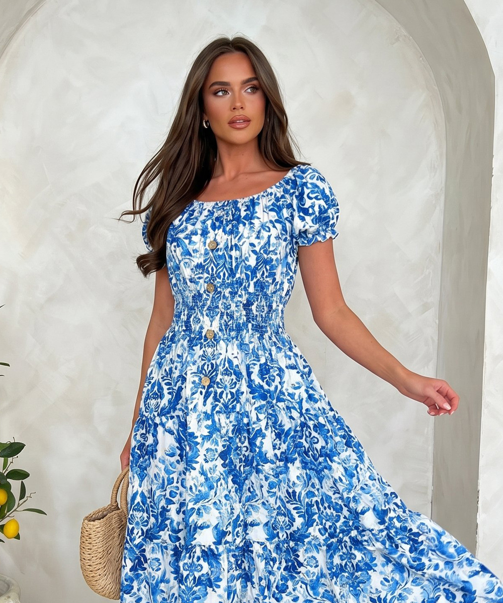 Sukienka damska Sofia hiszpanka blue