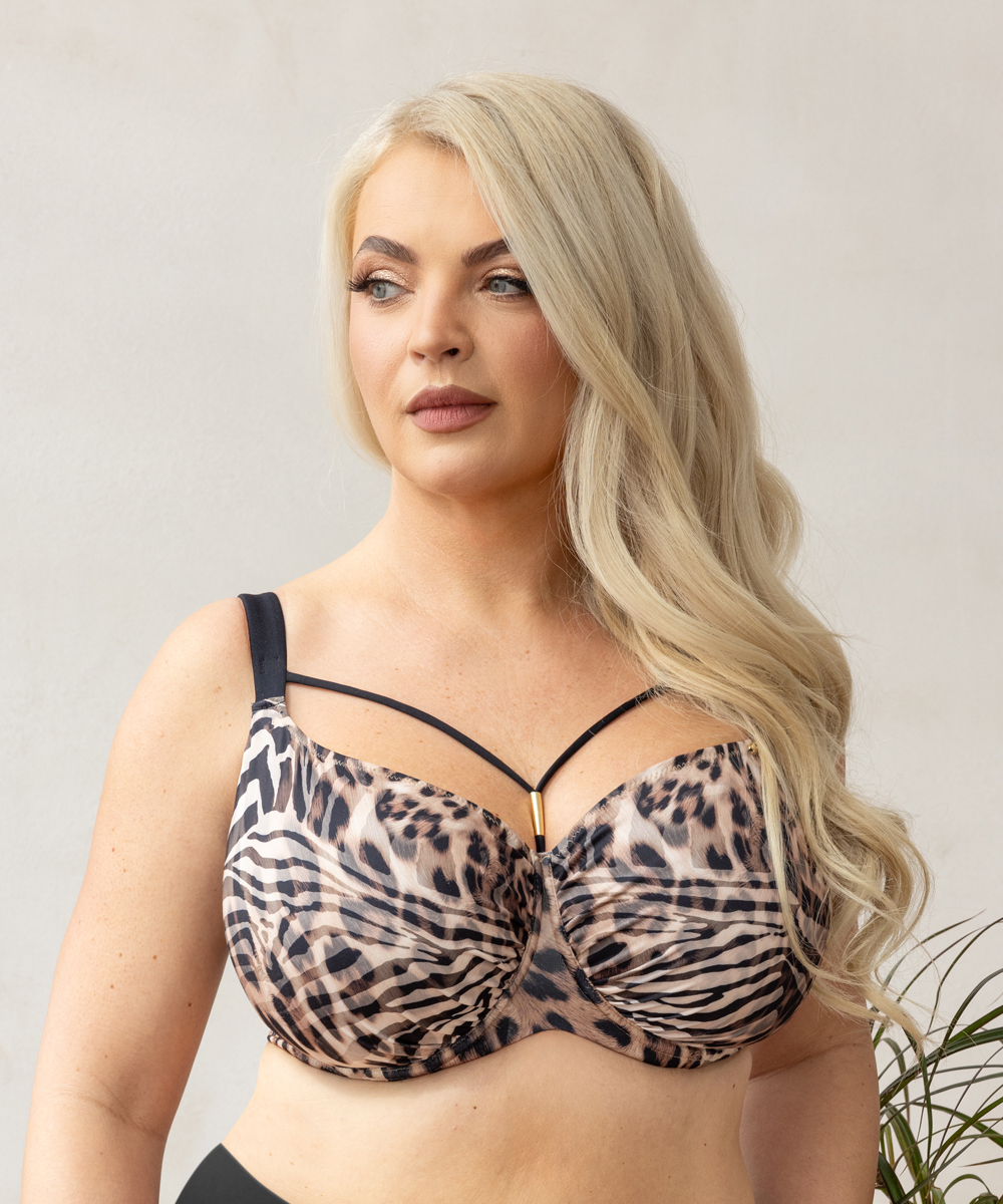 Kostium kąpielowy Krisline Maui soft full cup roma miękki pantera
